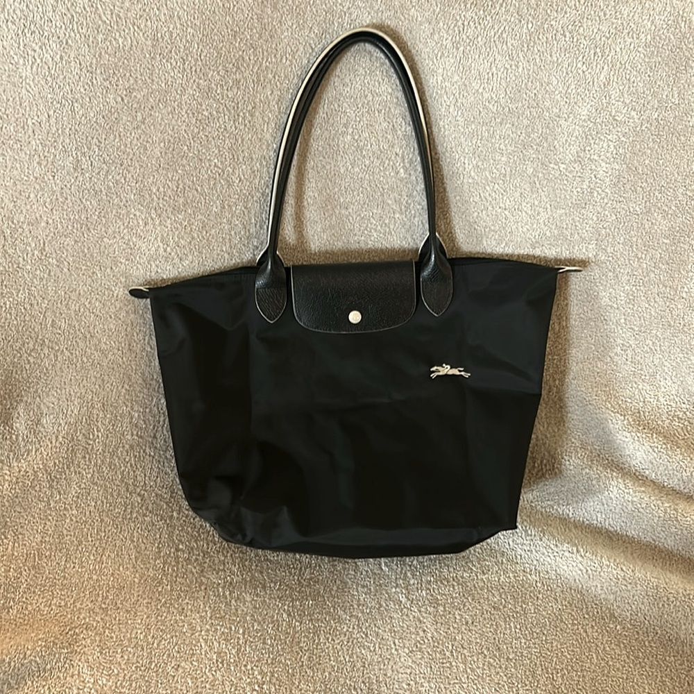 Longchamp Le Pliage Black Nylon Folding Bag NWOT